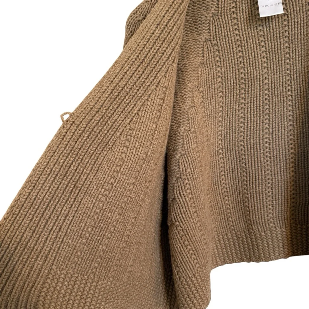 Chloé  Brown Cable Knit Cardigan Sweater – Women’s Size Med - Picture 4 of 14